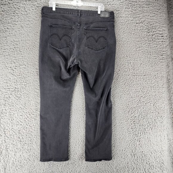 evis Jeans Womens 16 Black Stretch Denim Classic Straight *Read* - Picture 1 of 15